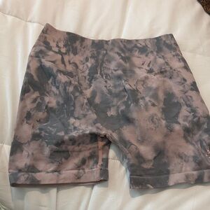 Darc Sport Tie-Dye Athletic Shorts - Gray and Pink